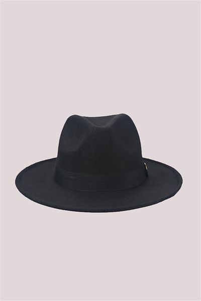 Külah Men's Black Fedora Hat