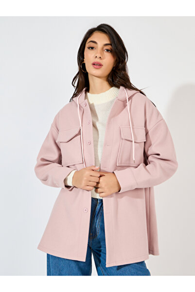 Styli سترة كبيرة الحجم من الصوف الطويل مع غطاء للرأس