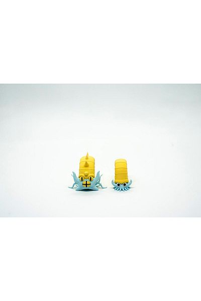 BloomLab Omanyte - Omastar Pokemon 3D Model Evolution مجموعة كاملة مكونة من قطعتين