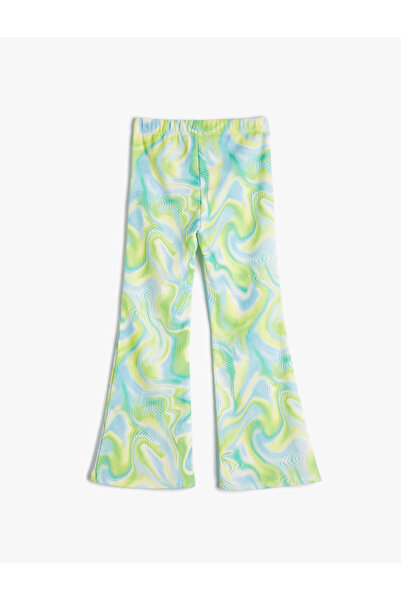 Koton Colanți evazați cu model abstract - Pantaloni cu fante