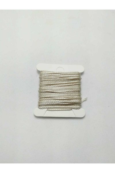 Eskişehir hobi sanat Μπεζ κορδόνι Tasbih - 0,8 mm, 5 μέτρα