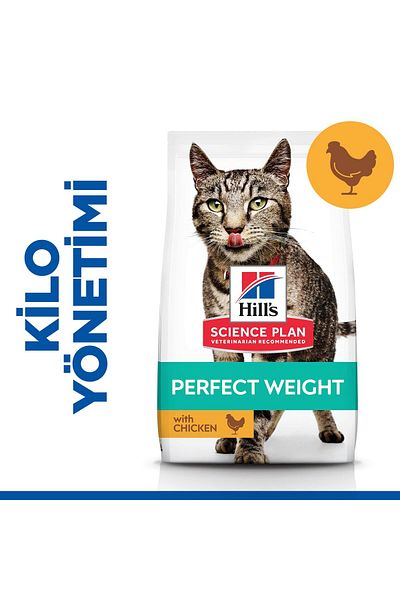 Hill's Perfect Weight Yetişkin Tavuk Kedi Mama 2.5 Kg