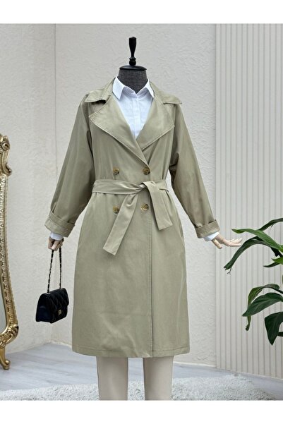 Modamorfo Болеро з деталізованим поясом, тренчкот - Камінь