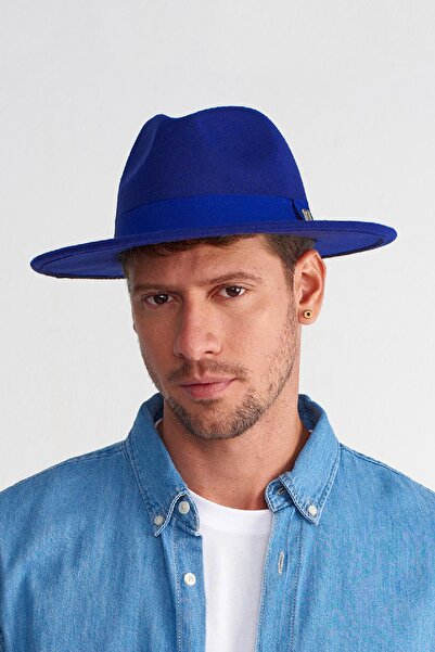 Külah Ανδρικό ρυθμιζόμενο καπέλο Fedora μπλε σαξόφωνο