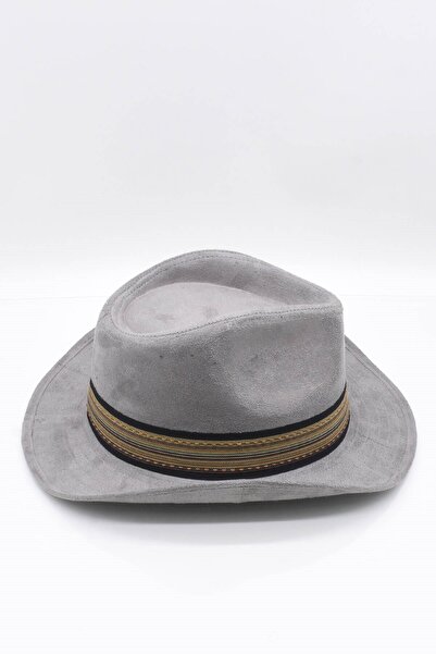 Külah Men's Fedora Cowboy Hat Nubuck-Grey