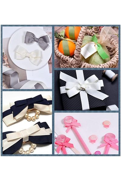 roco paper Λευκή κορδέλα Grosgrain - 1 cm-10m Κορδέλα συσκευασίας δώρου, γάμου, πάρτι, χόμπι και διακόσμησης