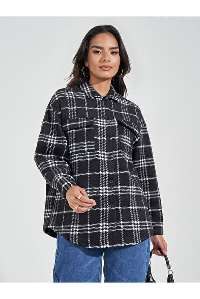 Styli سترة كبيرة الحجم من الصوف الطويل المزخرف