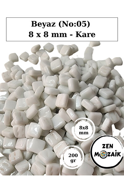 Zen Mozaik Sanatsal Mozaik Çalışmalarınız için 8x8 mm - Kare Cam Mozaik Taşı ...