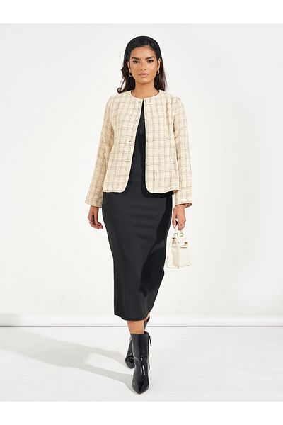 Styli Regular Fit Tweed Jacket