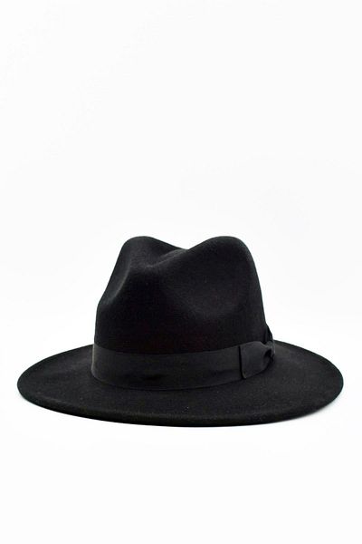 Külah Indiana Jones Men's Wool Felt Fedora Hat Black