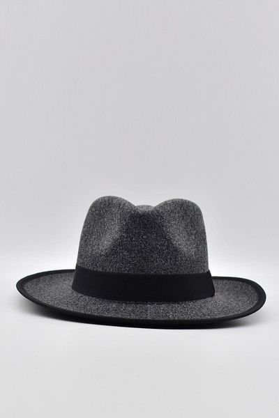 Külah Vintage Men's Fedora Trilby Hat Panama British Trilby Cap Gray