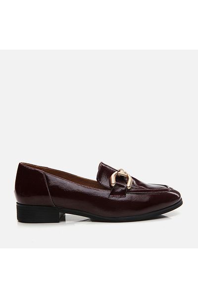 Hotiç Loafer de damă din piele naturală roșu Claret
