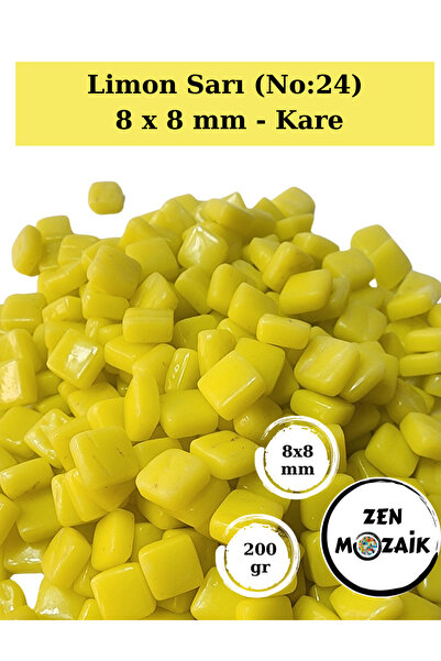 Zen Mozaik Sanatsal Mozaik Çalışmalarınız için 8x8 mm - Kare Cam Mozaik Taşı ...