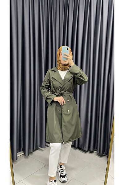 Minharir Kruvaze Yaka Mevsimlik Trençkot