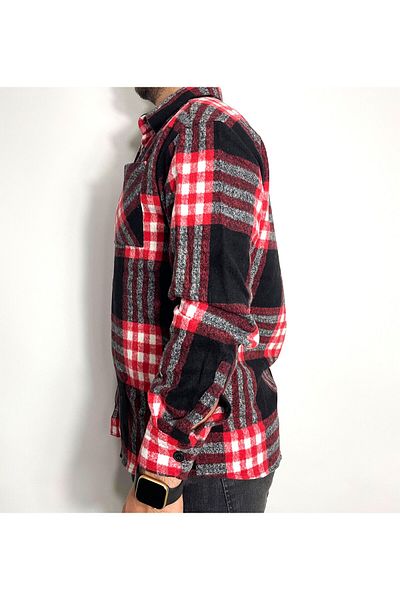 Sobe Hediyelik Мъжка зимна риза Lumberjack Slim Fit с джоб