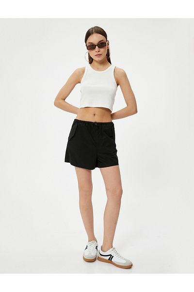 Koton Cotton Mini Shorts - Comfortable Fit with Pockets and Elastic Waist