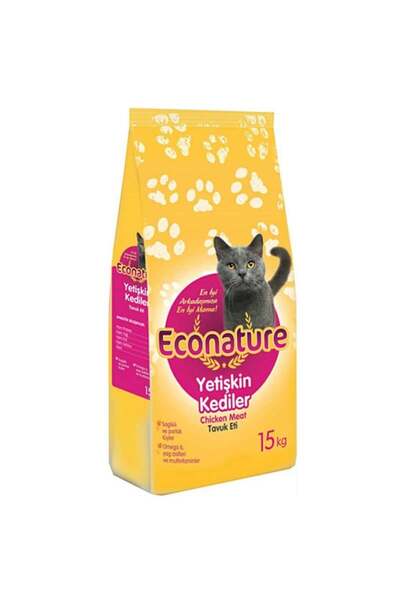 Econature SYET.TAVUK KEDI 15KG SARI AMBALAJ