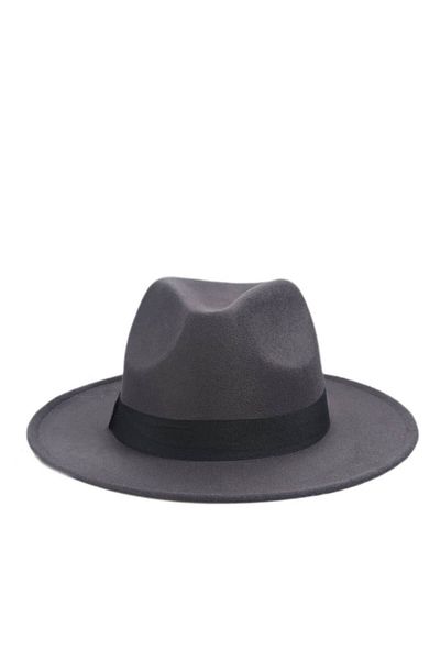 Külah Men's Trilby Fedora Hat Panama Cap - Anthracite