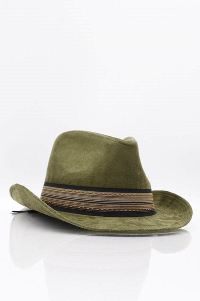 Külah Men's Fedora Cowboy Hat Nubuck-khaki