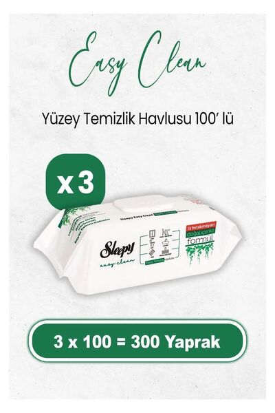 Sleepy Easy Clean Yüzey Temizlik Havlusu 300'LÜ