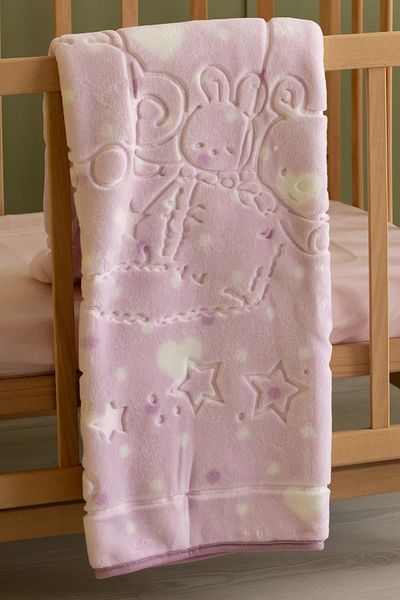 Dinarsu Embos Baby Blanket with Neck Pillow and Gift Box