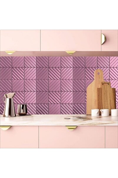 Bigaimaj Рожевий відтінок Фольга для кухонної стільниці - з малюнком каменю, ...