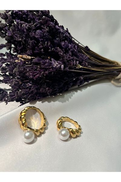 stainles steel Ring Model with Steel Pearls Auger Size 6,7,8,9 Suitable for Use Fashionable and Elegant Ring Model
