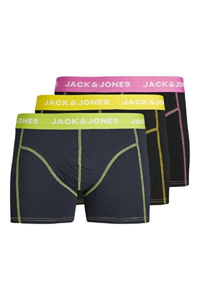Jack & Jones JACK JONES Erkek Renkli Kemerli 3 lü Paket Boxer 12250218