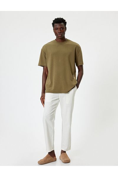 Koton Μπλουζάκι Crew Neck Oversize - Σλόγκαν με στάμπα, κοντό μανίκι