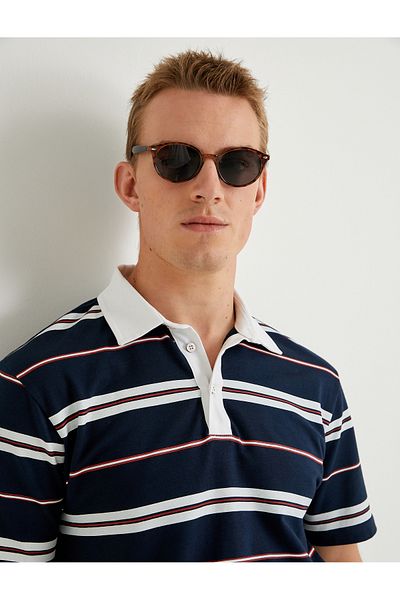 Koton Kurzärmliges Poloshirt aus Baumwolle mit Knopfleiste
