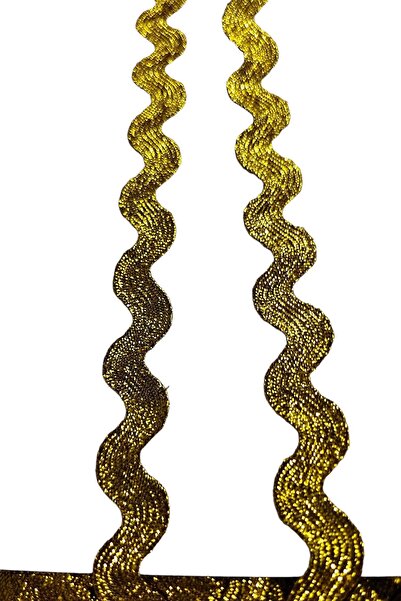 DUAYEN Güpür dantel  geniş sutaşı altın rengi 1 metre