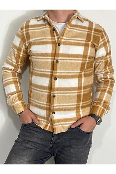 Sobe Hediyelik Ανδρικό χειμερινό πουκάμισο ξυλοκόπο Slim Fit