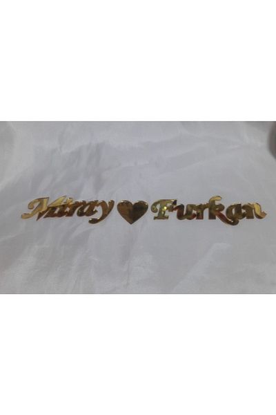 GÜVEN Wooden Supported Name Heart Plexiglass - Engagement Promise Tray, Letter Plexiglass Letter