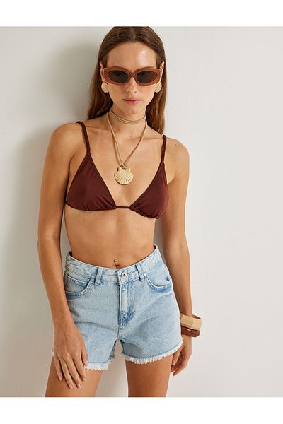 Koton Mini pantaloni scurți din denim Şahika Ercümen - cu nasturi