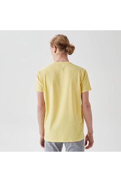 Lacoste Men's Slim Fit Crew Neck Yellow T-Shirt