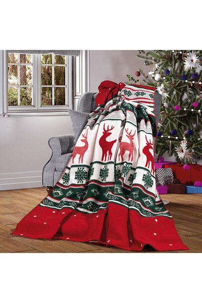 Menta store Patterned Cotton Blanket Double Blanket