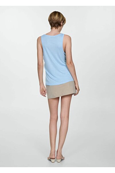 MANGO Woman Πλεκτή μπλούζα με τιράντες