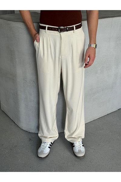HYMAN Baggy Cut Men's Fabric Trousers