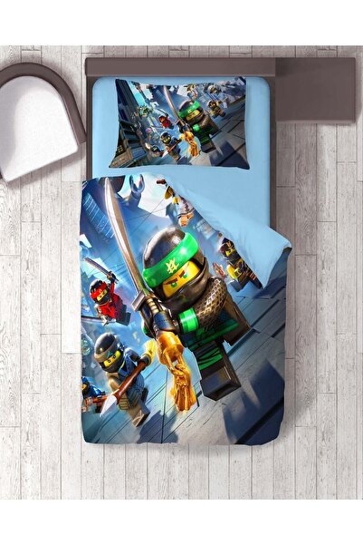 hediyevita Δώρο Παπλωματοθήκη Ninjago με θέμα 3D τυπωμένο σετ μονό παπλωματοθήκη