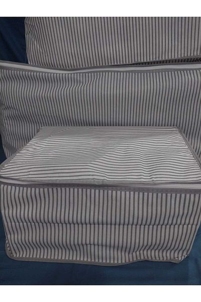 eco concept Gray Striped 3-Piece Bag Set-Dowry Bag