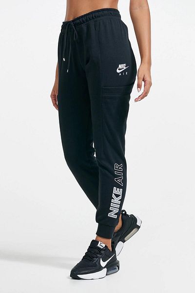 Nike Αθλητικά ρούχα Air Fleece Mid Rise Γυναικεία ημι-ανοιχτή φόρμα μαύρο