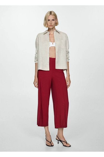 MANGO Woman Short Long Baggy Pants
