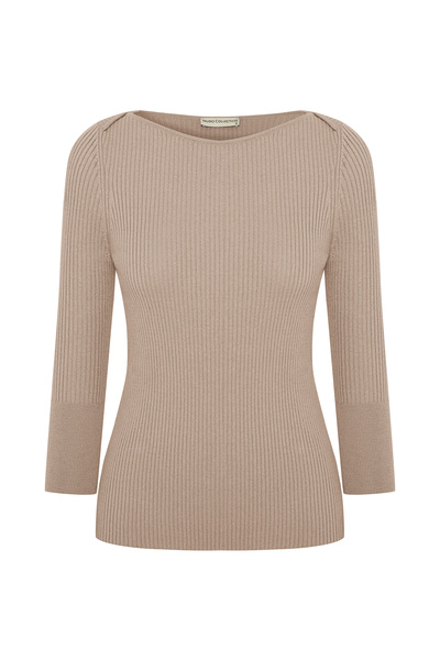 Mudo Kayik Collar 3/4 Sleeve Sweater