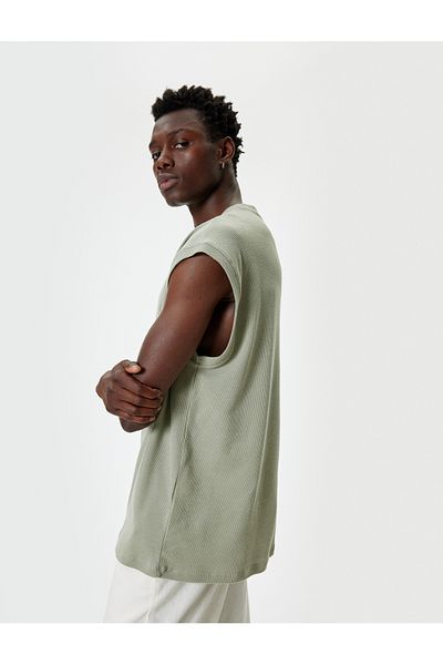 Koton Crew Neck Cotton Sleeveless Tank Top