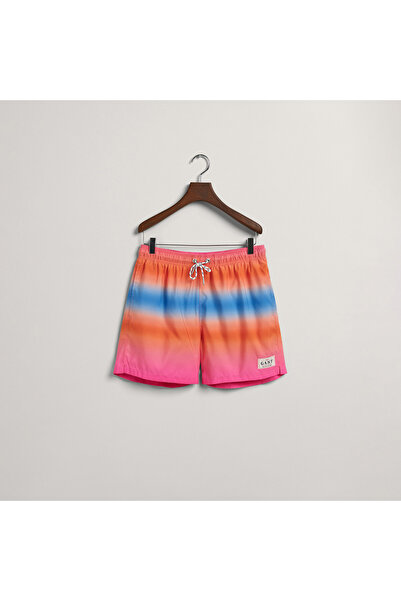 Gant Erkek Pembe Classic Fit Desenli Mayo Şort