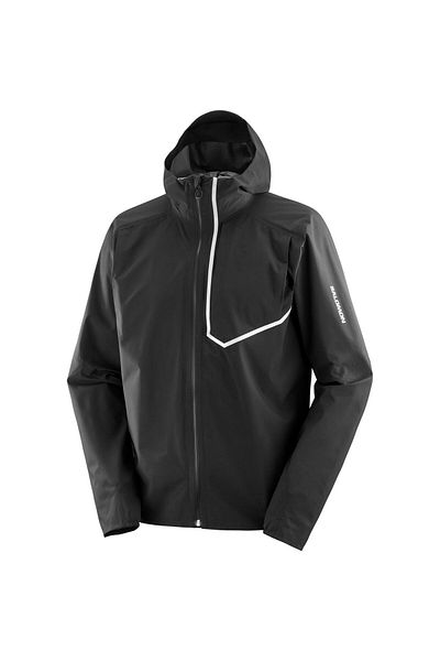 Salomon Bonatti Trail Jkt m Men's Black Running Raincoat Men's Running Raincoat Lc2175000