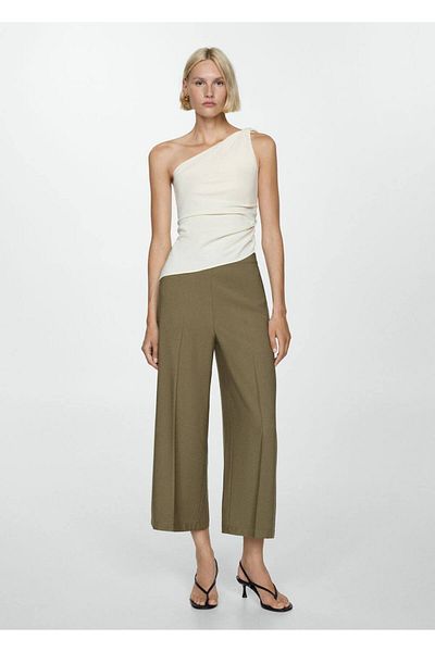 MANGO Woman Short Long Baggy Pants