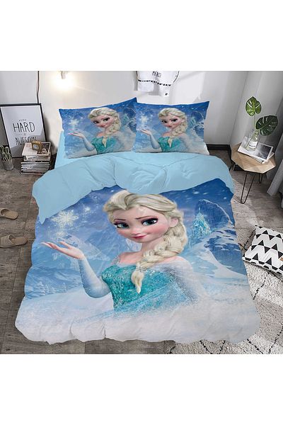 hediyevita Подаръчен плик за завивка Elsa 3D отпечатан двоен комплект пликове за завивка