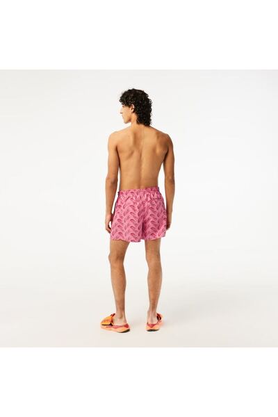 Lacoste Essentials Erkek Pembe Deniz Şortu