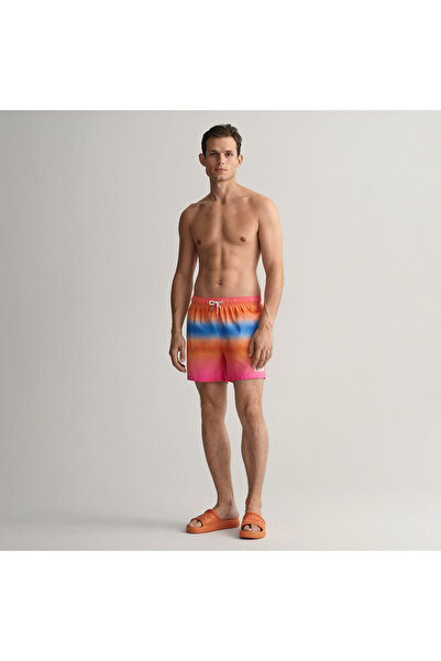 Gant Erkek Pembe Classic Fit Desenli Mayo Şort
